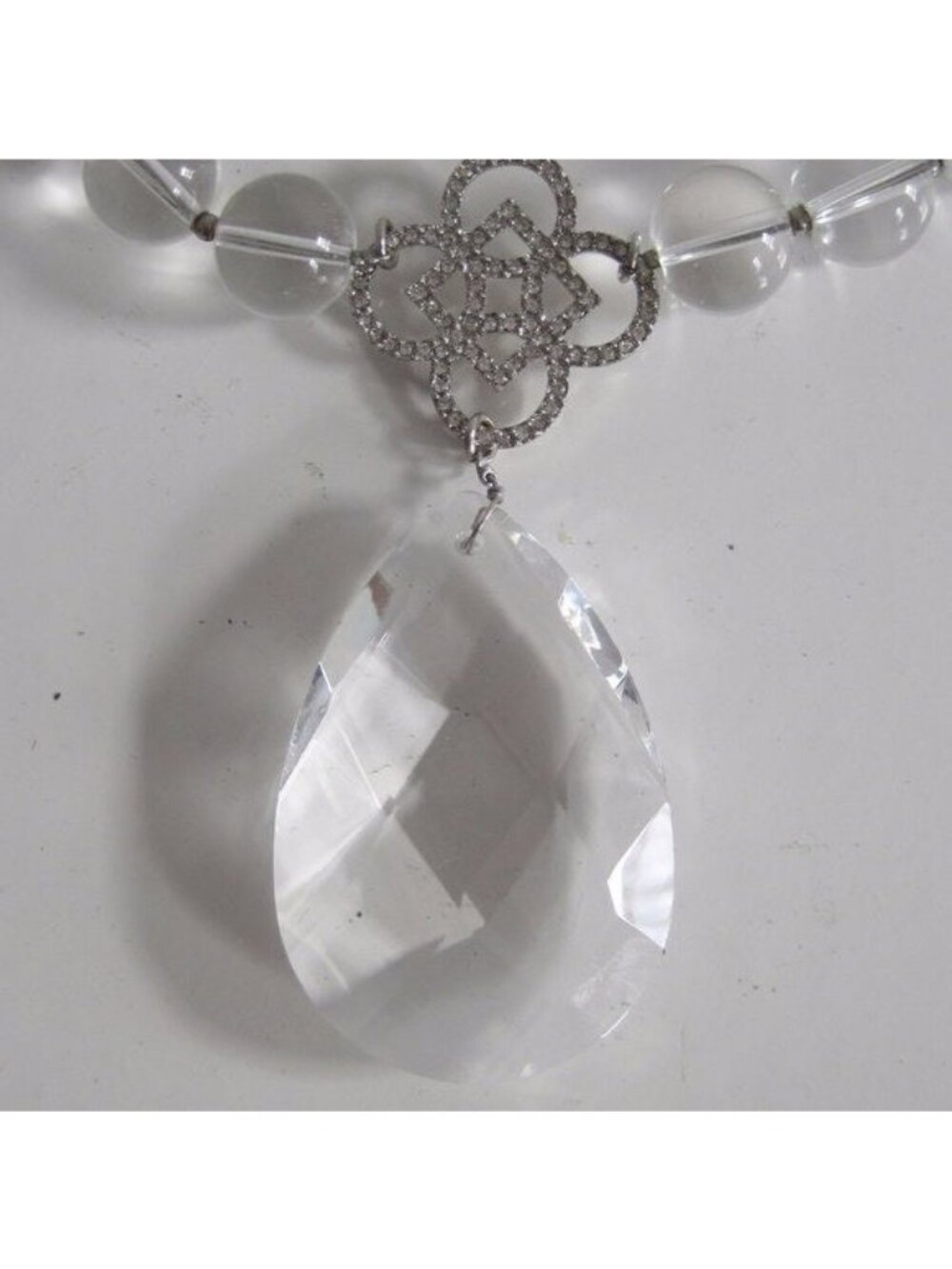Valeska Crystal Pendant Tear Drop Necklace А0617